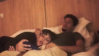 A blowjob on the bed is lazy, but so deep it’s incredible