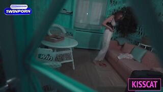 A hot step mom fucks with her step son in their shared bed