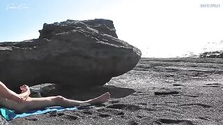 A girl has an erotic massage while her friend jerks off