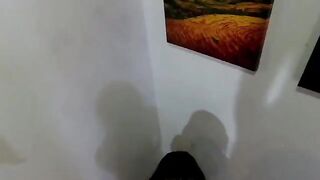 The girl was tied up and fucked in the ass