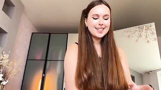 A sexy girl in lingerie has intense sex, making the bed creak hard