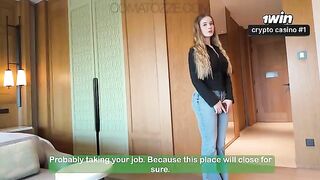 The hotel manager came to the room for other purposes