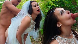 The bride got her ass smashed on the wedding day in an exclusive scene