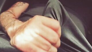 A guy masturbates with moaning and dirty talk