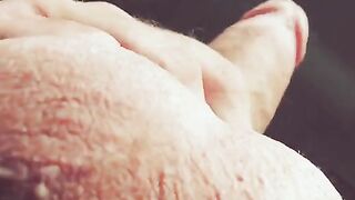A guy masturbates with moaning and dirty talk