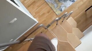 An 18-year-old cute girl relaxed with a vibrating toy in her pussy