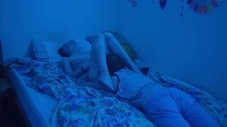 The couple has an amazing, passionate sex session in their bedroom