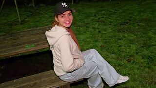 A sexy girl has anal sex with a stranger in the car