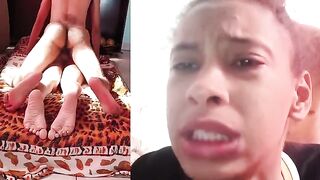 The girl took a dick in her tight ass, moaning loudly and sweetly