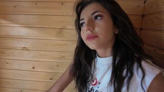 A beautiful Turkish girl gets undressed and ready for intimacy in sauna