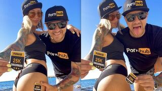 Outdoor sex celebration for reaching 25k subscribers on Pornhub by Owiacks