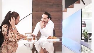A couple has a romantic dinner at a therapist's house, courtesy of Jolla PR