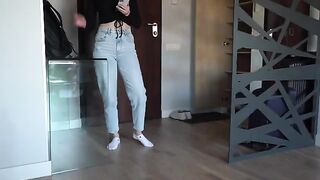 My stepsister came home early and wanted to fuck with me