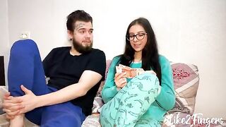 Close-up anal sex with stepsister’s cute gape asshole