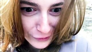 A girl was filmed in a role of a miserable whore