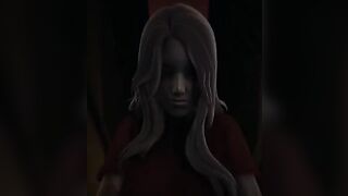 Red eyes Alma in cowgirl pose, giving you an orgasm