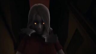 Red eyes Alma in cowgirl pose, giving you an orgasm